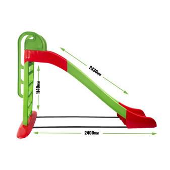 Doloni Šmykľavka s madlom 243 cm Zeleno-červená
