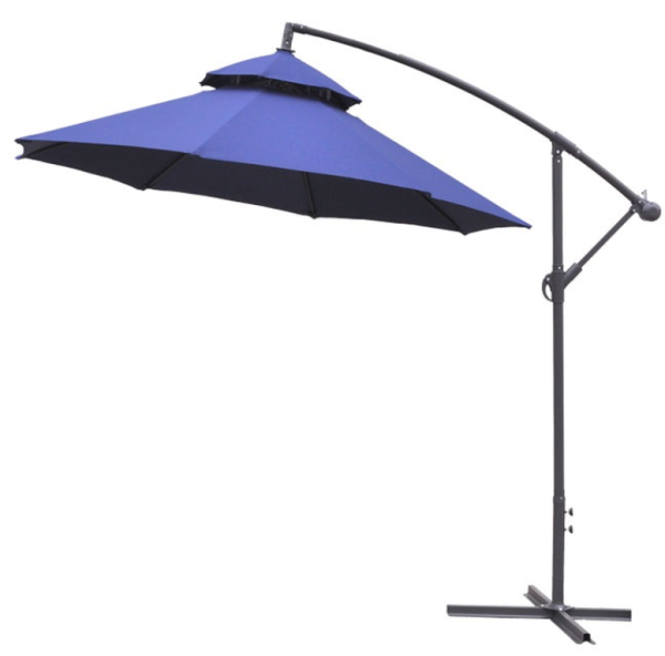 Aga Záhradný slnečník konzolový EXCLUSIV CUBE 250 cm Tmavo modrý