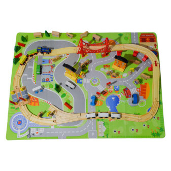 Aga4Kids Drevená vláčikodráha 75 dielov