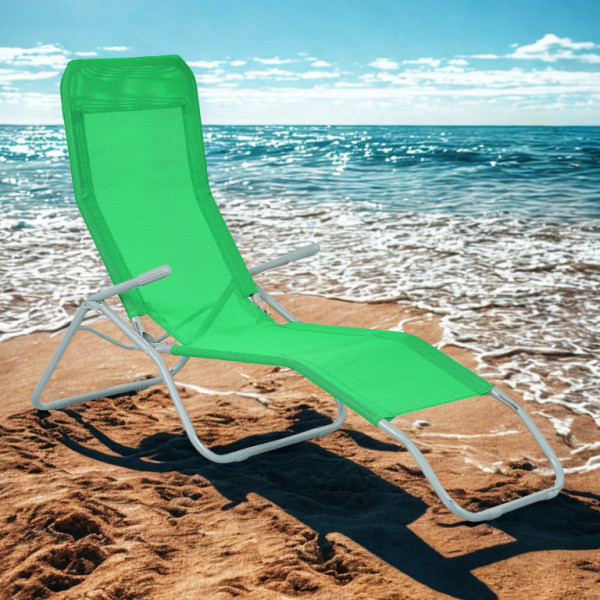 Aga 2x Záhradné lehátko SIESTA Zelené