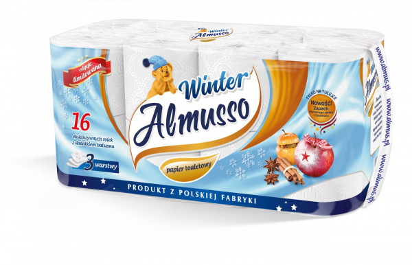 Toaletný papier Almusso Winter 16 ks v balení 3 vrstvový