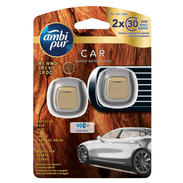 Osviežovač vzduchu AmbiPur Car 2x2ml Drevo