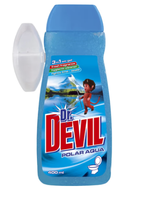 Dr.Devil WC gél s košíčkom 3v1 Polar Aqua 400 ml