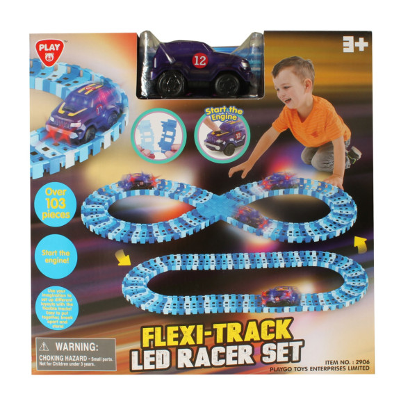 Play Go: Flexi-Track Racer Set - auto na flexibilnej dráhe