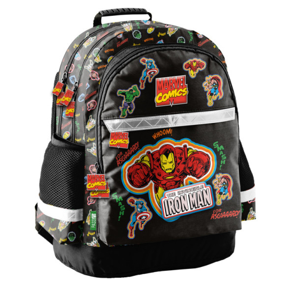 Paso Školský set trojkomorový batoh + vak na chrbát Iron Man