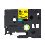 Alternatívna páska Brother TZ-651 / TZe-651, 24mm x 8m, čierna tlač / žltý podklad
