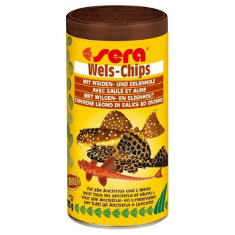 Sera špeciálne krmivo pre pancierovité sumčeky Wels-Chips 250ml Nature