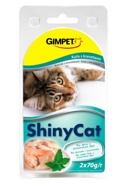ShinyCat konzerva krevety + kuracie 2x70g
