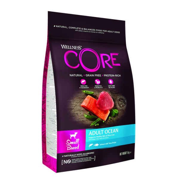 Wellness Core Dog Ocean Adult Small losos a tuniak 5kg