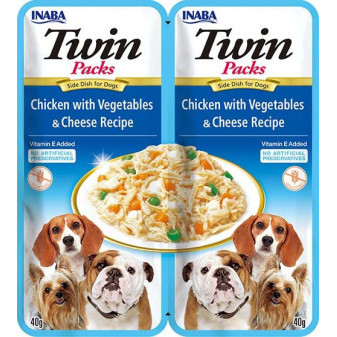 Kapsička Churu Dog Twin Packs - kura, zelenina a syr vo vývare 80g