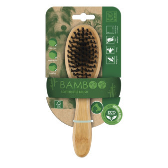 M-Pets Bamboo kefa s mäkkými štetinami