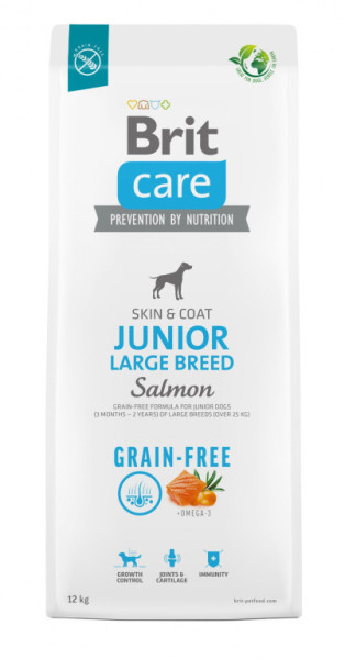 Brit Care Dog Grain-free Junior Large Breed - salmon a potato, 12kg