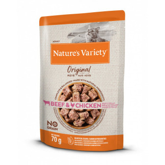 Kapsička Nature´s variety original pre mačky s hovädzím a kuraťom 70g