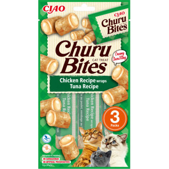 Churu cat Bites - kuře, tuňák 30g