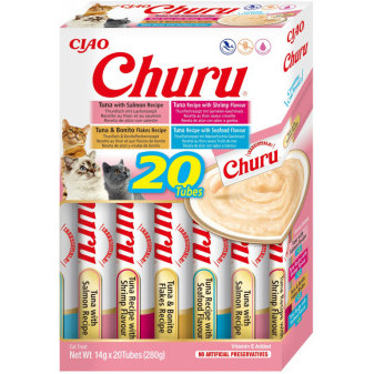 Churu cat mäsové pyré mix - morské plody 280g