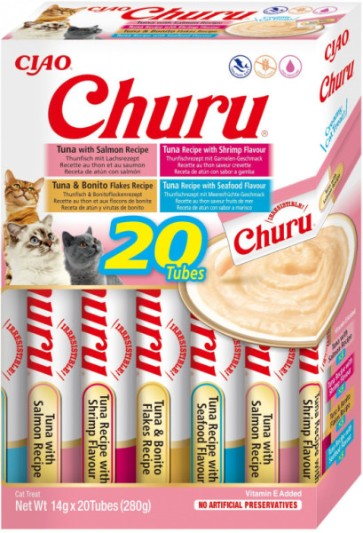 Churu cat mäsové pyré mix - morské plody 280g