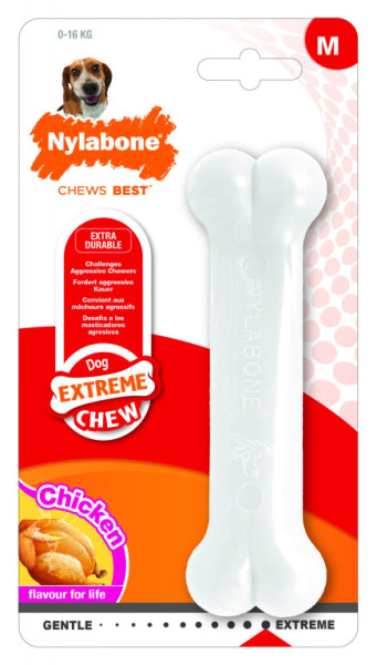 Nylabone hračka Extreme kosť príchuť kurča M