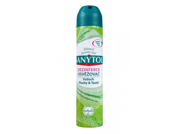 SANYTOL dezinfekčný osviežovač vzduchu Mentolová vôňa 300ml