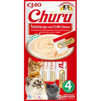 Churu cat mäsové pyré - tuniak, krab 56g