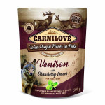 Vrecko Carnilove Dog Paté Venison with Strawberry Leaves 300g