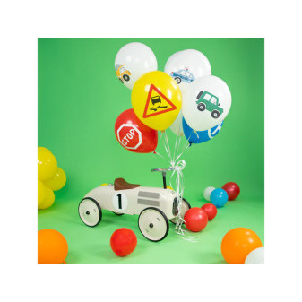 Aga4Kids Latexové balóniky Auto 30 cm 9 ks