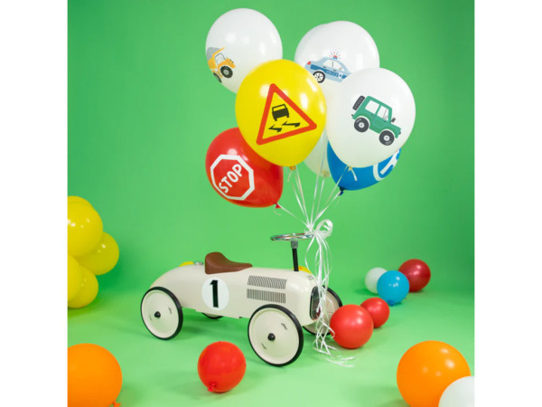Aga4Kids Latexové balóniky Auto 30 cm 9 ks