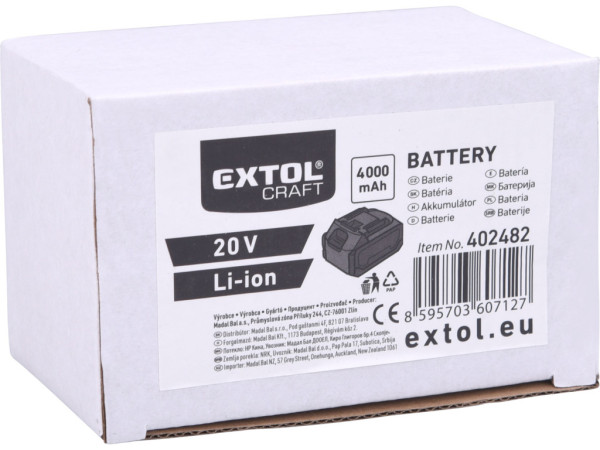 batéria akumulátorová, 20V Li-ion, 4Ah