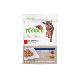 Vrecko Trainer Natural CAT SP. HAIRBALL hovädzie 85g