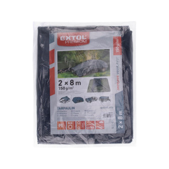 BEZ ETIKETY plachta PE nepremokavá silná 150g/m2, 2x8m, PE
