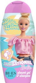 Bi-Es 2v1 pre deti šampón a sprchový gél Barbie Sunsational, 250ml