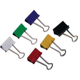 Klip 421/19 farebný 12ks Binder-Clips RON