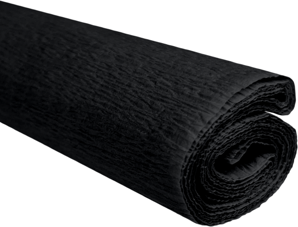 Krepový papier čierny 0,5x2m C38 28 g/m2