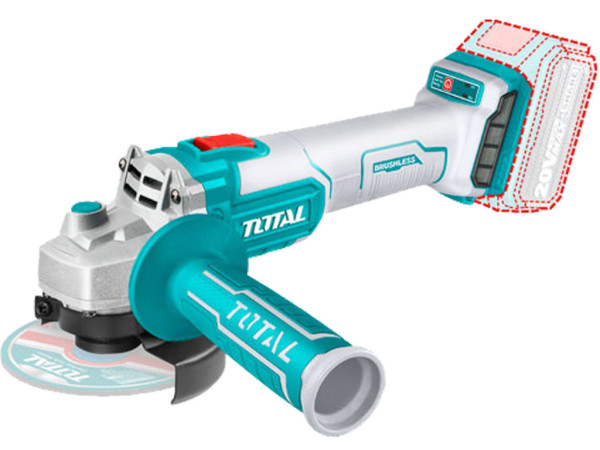 Brúska uhlová AKU, 115mm, Brushless, 20V Li-ion, 2000mAh, industrial, bez batérie a nabíjačky