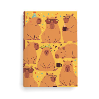 Notes linajkový - A5 - lamino - Kapybary