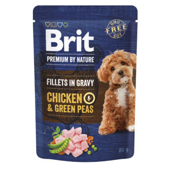 Kap. Brit Premium Nature Dog Fillets in Gravy Chicken&Green Peas 85 g