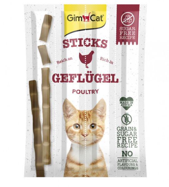 GIMCAT Sticks hydina+pečeň 4ks