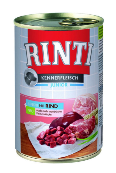 Finnern Rinti Junior konzerva pre psov hovädzie 400g