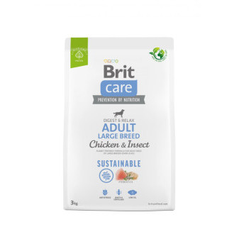 Brit Care Dog Sustainable Adult Large Breed - kuracie a insecty, 3kg