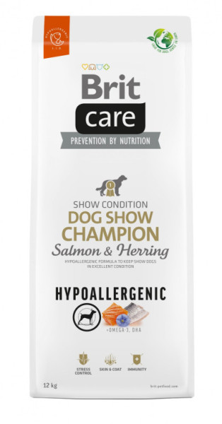 Brit Care Dog Hypoallergenic Dog Show Champion - salmon a herring, 12kg