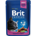 Kapsička Brit Cat Premium Pouches kura + morka 100g