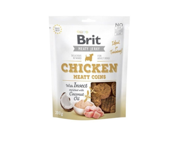 Brit Jerky Chicken with Insect Meaty Coins 200g