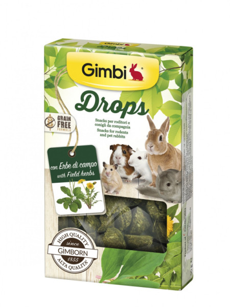 Gimborn I DROPS pre hlodavce s poľnými bylinkami 50g