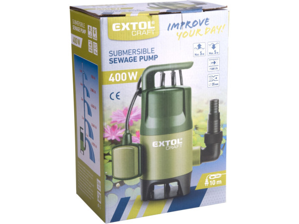 čerpadlo na znečistenú vodu, 400W, 7500l/h
