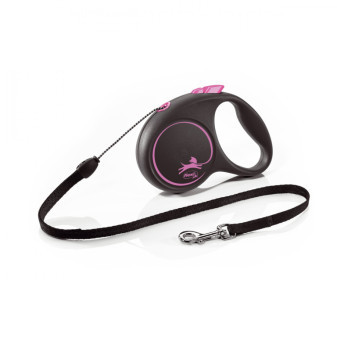 flexi Black Design S lanko 5m/12 kg ružové