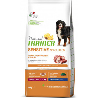 Trainer Natural Sensitive No glutén Adult Medium/Maxi kačica 12kg