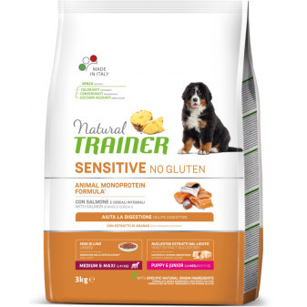 Trainer Natural Sensitive No glutén Adult Medium/Maxi losos 3kg