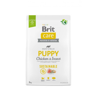 Brit Care Dog Sustainable Puppy - kuracie a insecty, 3kg