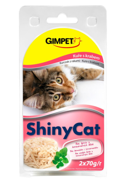 ShinyCat konzerva krab + kuracie 2x70g