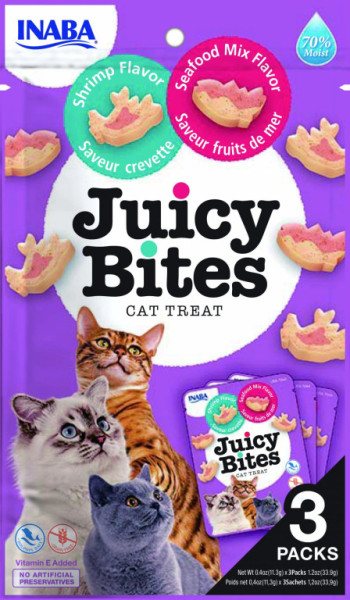 Inaba cat Juicy Bites - krevety, morské plody 33,9 g