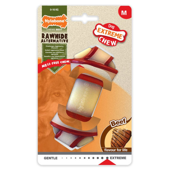 Nylabone hračka Extreme kosť uzol príchuť hovädzie M